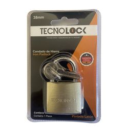 TECNOLOCK CANDADO CON LLAVE 38MM DE HIERRO 35003