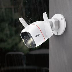 TAPO CAMARA WIFI DE SEGURIDAD  EXTERIOR IP66 VISION NOCTURNA COLOR 2K HD TAPO C320WS