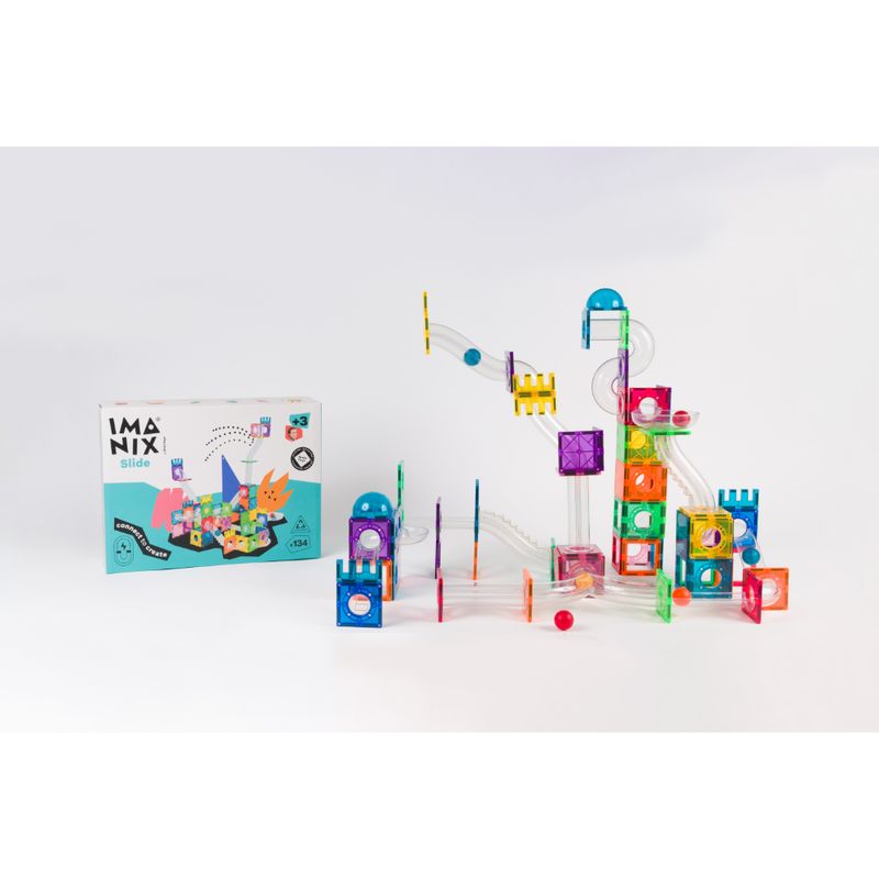 IMANIX JUEGO DE CONSTRUCCION MAGNECTICO DE 134 PIEZAS SLIDE IMA-SL134