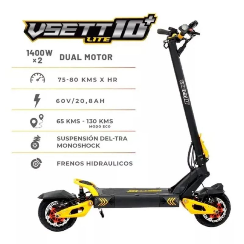 VSETT SCOOTER ELECTRICO 10+ LITE
