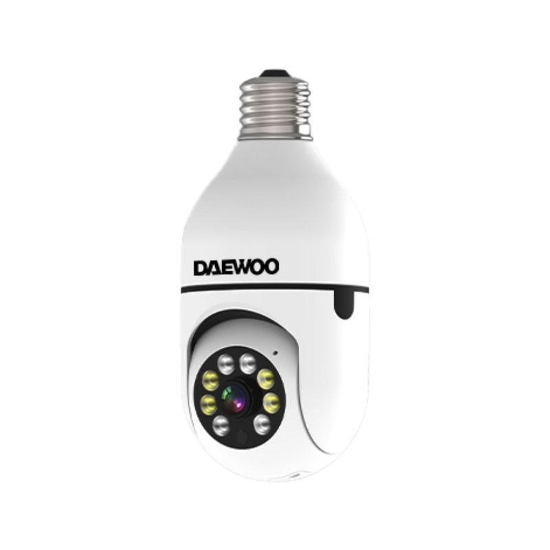 DAEWOO CAMARA SEGURIDAD TIPO AMPOLLETA E27  WI FI  PTZ INFRAROJA DETECCION MOVIMIENTO  DI-SC004
