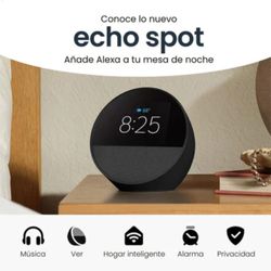 AMAZON ALEXA ECHO SPOT 2024 RELEASE SMART ALARM CLOCK VIBRANT SOUND