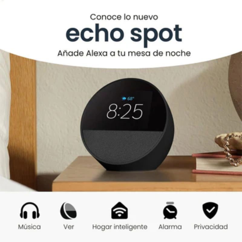 AMAZON-ALEXA-ECHO-SPOT-2024-RELEASE-SMART-ALARM-CLOCK-VIBRANT-SOUND-