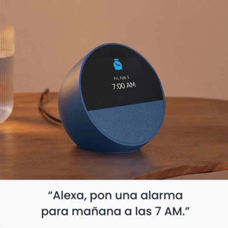 AMAZON-ALEXA-ECHO-SPOT-2024-RELEASE-SMART-ALARM-CLOCK-VIBRANT-SOUND-BLUE