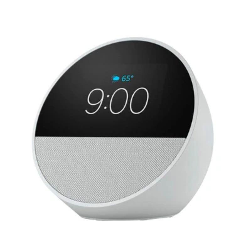 AMAZON-ALEXA-ECHO-SPOT-2024-RELEASE-SMART-ALARM-CLOCK-VIBRANT-SOUND-WHITE