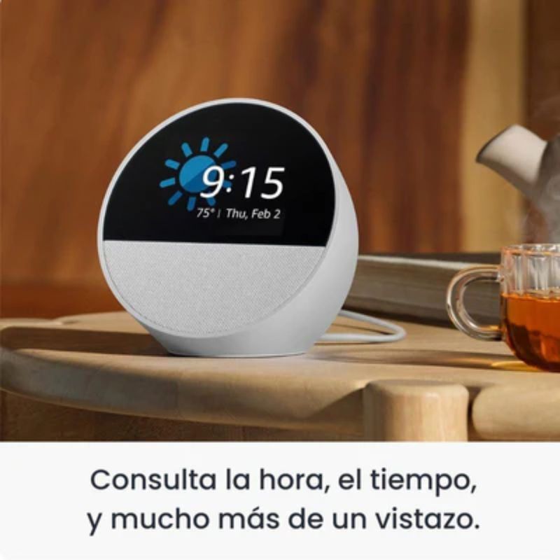AMAZON-ALEXA-ECHO-SPOT-2024-RELEASE-SMART-ALARM-CLOCK-VIBRANT-SOUND-WHITE