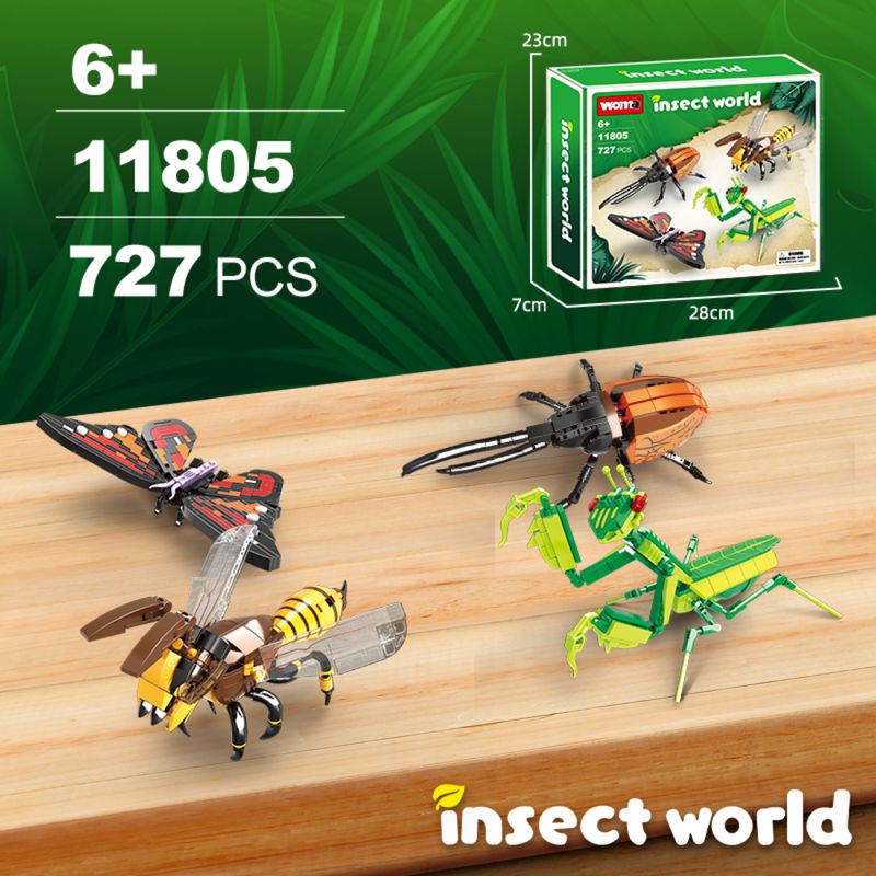 WOMA SET MUNDO INSECTOS 4 CAJAS EN 1 C0633