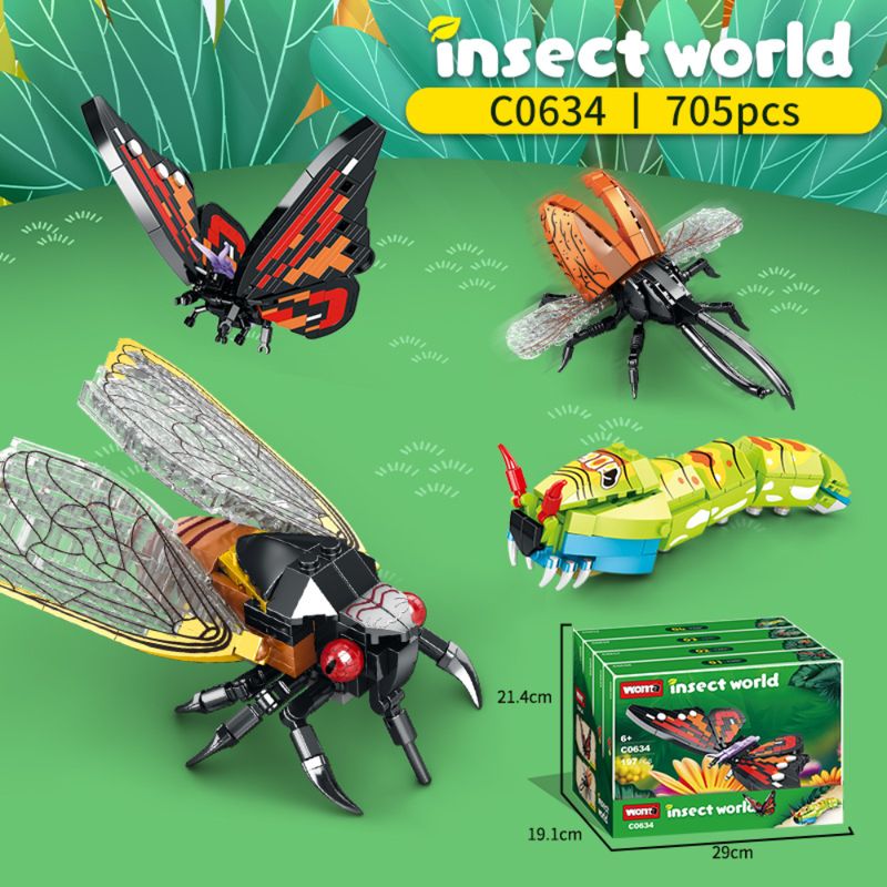 WOMA SET MUNDO INSECTOS 4 CAJAS EN 1 C0634