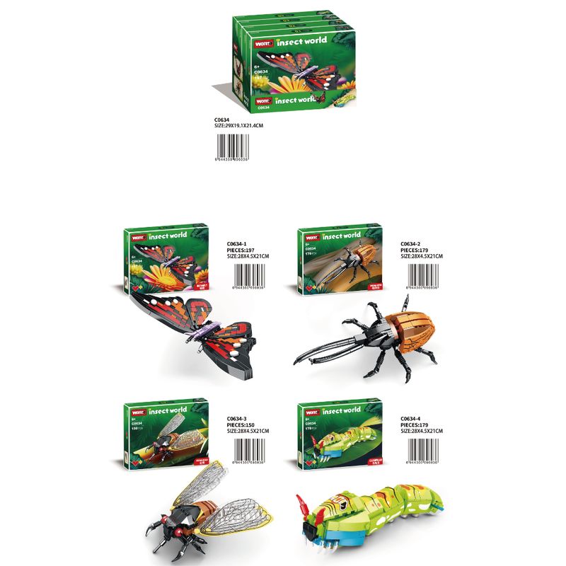 WOMA SET MUNDO INSECTOS 4 CAJAS EN 1 C0634