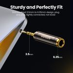 UGREEN ADAPTADOR GOLD ESTEREO JACK 6.3MM H/M PLUG 3.5MM AV168
