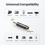 UGREEN ADAPTADOR GOLD ESTEREO JACK 6.3MM H/M PLUG 3.5MM AV168