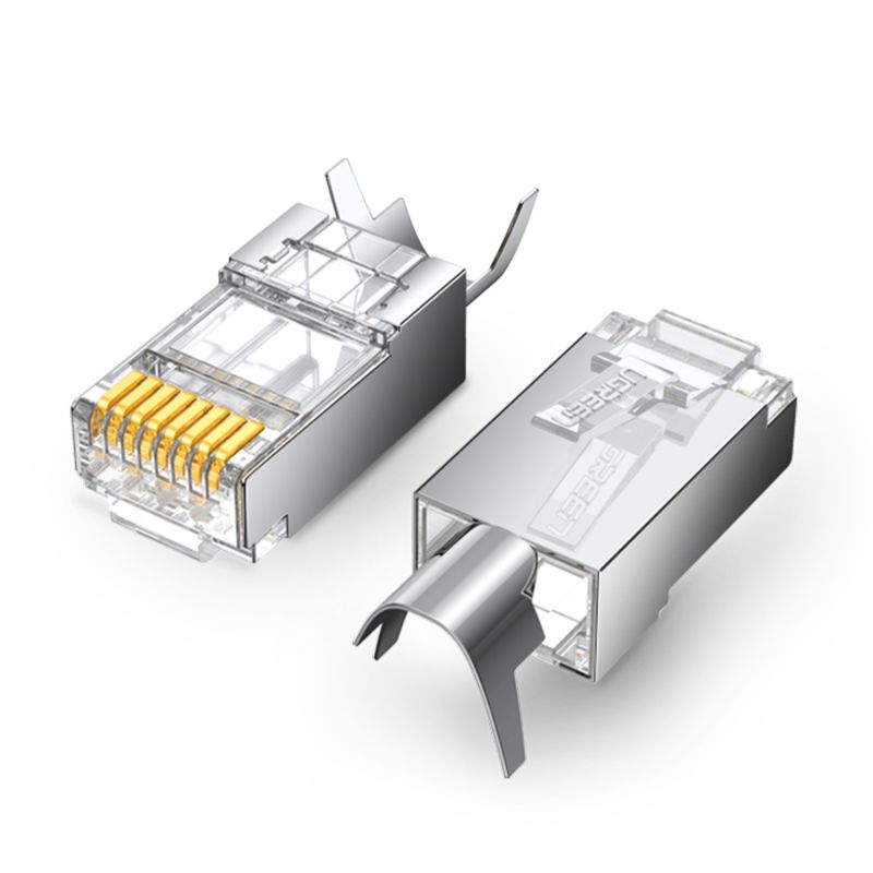 UGREEN-CONECTOR-RJ-45-BLINDADO-10UN-BAG-CAT6A-1000MBPS-NW123