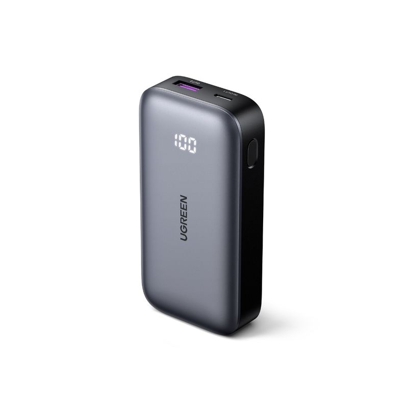 UGREEN BATERIA PORTATIL 10.000MAH MINI/PANTALLA QUICK CHARGING 30W GRIS PB502