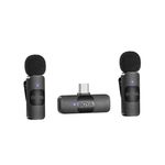 BOYA BY-V20 MICROFONO INALAMBRICO DOBLE ULTRA COMPACTO Y PORTABLE 2.4GHZ CONECTOR USB-C