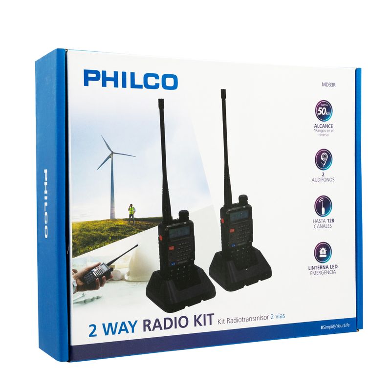 PHILCO-KIT-2-RADIOTRANSMISORES-PORTATILES-INCL.-MANOS-LIBRES-