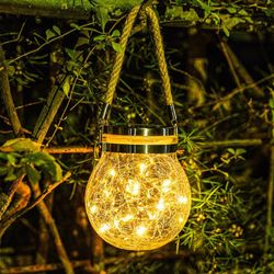 LUCES EN TARRO DECORATIVO SOLAR 30 LEDS IP65