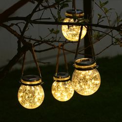LUCES EN TARRO DECORATIVO SOLAR 30 LEDS IP65