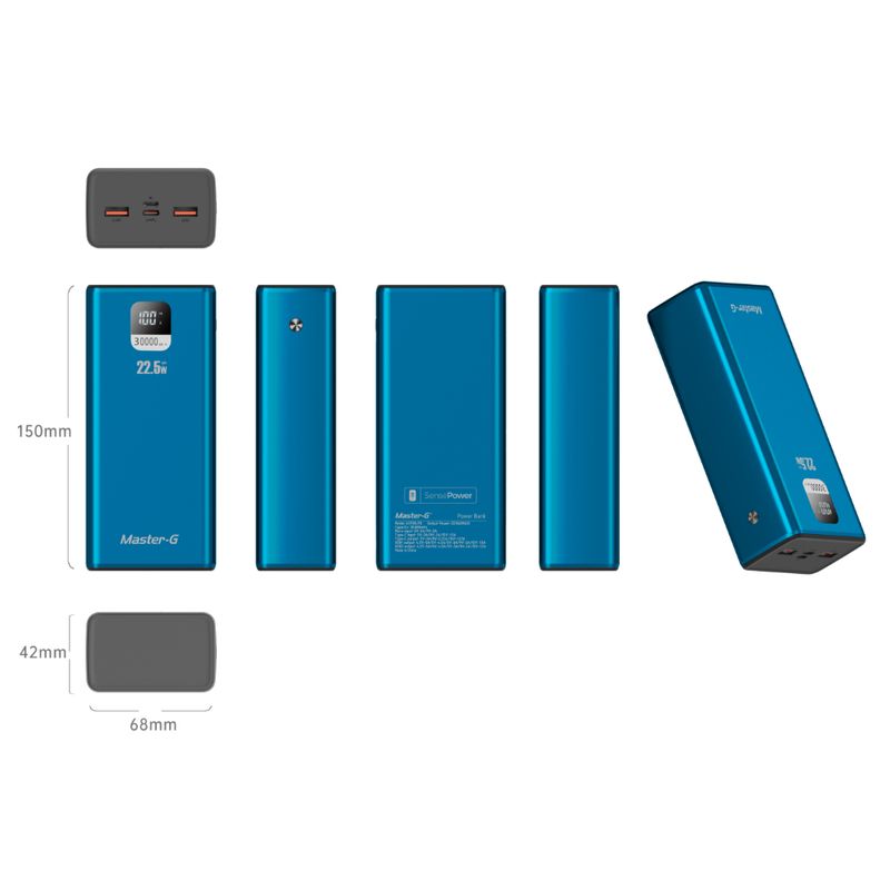 MASTER-G CARGADOR PORTATIL 30.000 MAH 22.5W UCP30LPD