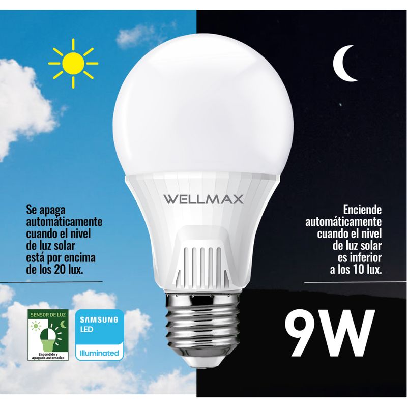 WELLMAX-AMPOLLETA-LED-SENSOR-CREPUSCULAR-9W-BASE-E-27-6500K-174629