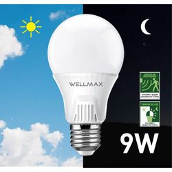 WELLMAX AMPOLLETA LED SENSOR DE MOVIMIENTO NOCTURNO 9W  E-27 6500K 174631