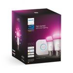 PHILIPS-KIT-INICIO-HUE-BRIDGE---2-AMPOLLETAS-COLOR-AMBIENCE-WCA-9W-A60-E27-2SET-EU