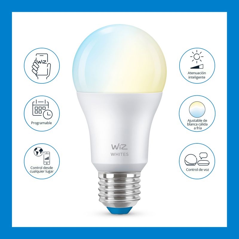 WIZ-AMPOLLETA-SMART-LUZ-CALIDO-FRIA-WI-FI-BLE-TW-8W-A60-220V-E27-6-1PF-