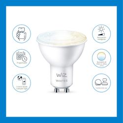 WIZ AMPOLLETA SMART LUZ CALIDO/FRIA WI-FI BLE TW/4.7W GU10 220V 6/1PF