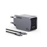 UGREEN CARGADOR GAN TECH FAST SLIM 65W 2 USB-C / USB-A  + CABLE USB-C/USB-C  1.5M 100W MAX  X755