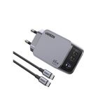 UGREEN CARGADOR GAN TECH FAST SLIM 65W 2 USB-C / USB-A  + CABLE USB-C/USB-C  1.5M 100W MAX  X755