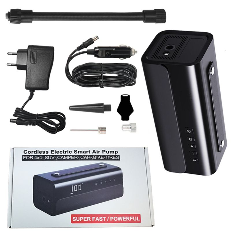 INFLADOR-PARA-RUEDAS-BALONES-Y-COLCHONES--RECARGABLE-12V-Y-220V