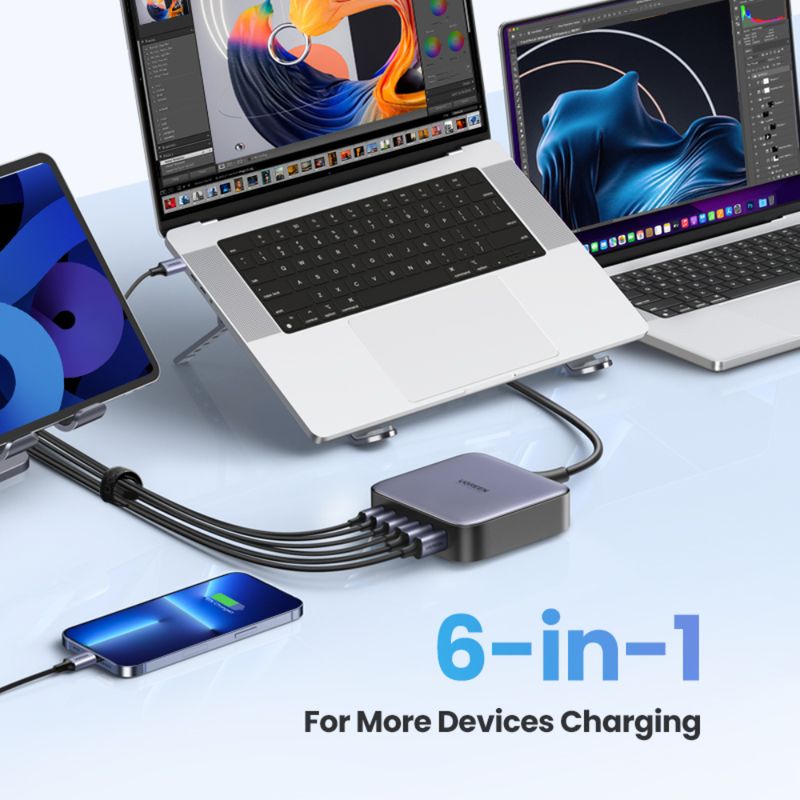 UGREEN CARGADOR PARA ESCRITORIO 200W 2 USB-A + 4 USB-C CD271