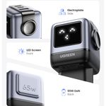 UGREEN ROBOT GAN TECH CARGADOR 65W 1 USB-A + 2 USB-C GRIS CD361