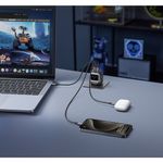 UGREEN ROBOT GAN TECH CARGADOR 65W 1 USB-A + 2 USB-C GRIS CD361
