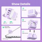 UGREEN ROBOT GAN TECH CARGADOR 65W 1 USB-A + 2 USB-C PURPURA CD361