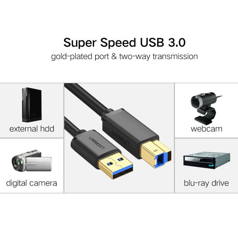 UGREEN-CABLE-DE-DATOS-3.0-PARA-IMPRESORA-USB-A-USB-B-2M-US210