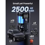 UGREEN-INFLADOR-RECARGABLE-PORTABLE-150PSI-MAX-BLACK-CD259
