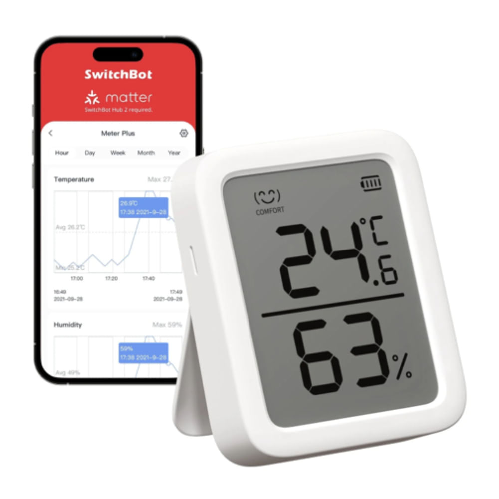 SWITCHBOT LECTOR DE TEMPERATURA Y HUMEDAD SMART METER PLUS