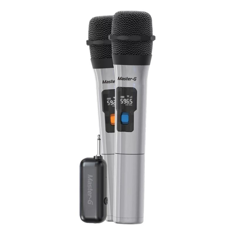 MASTER-G PAR DE MICROFONOS INALAMBRICOS CON RECEPTOR UHF