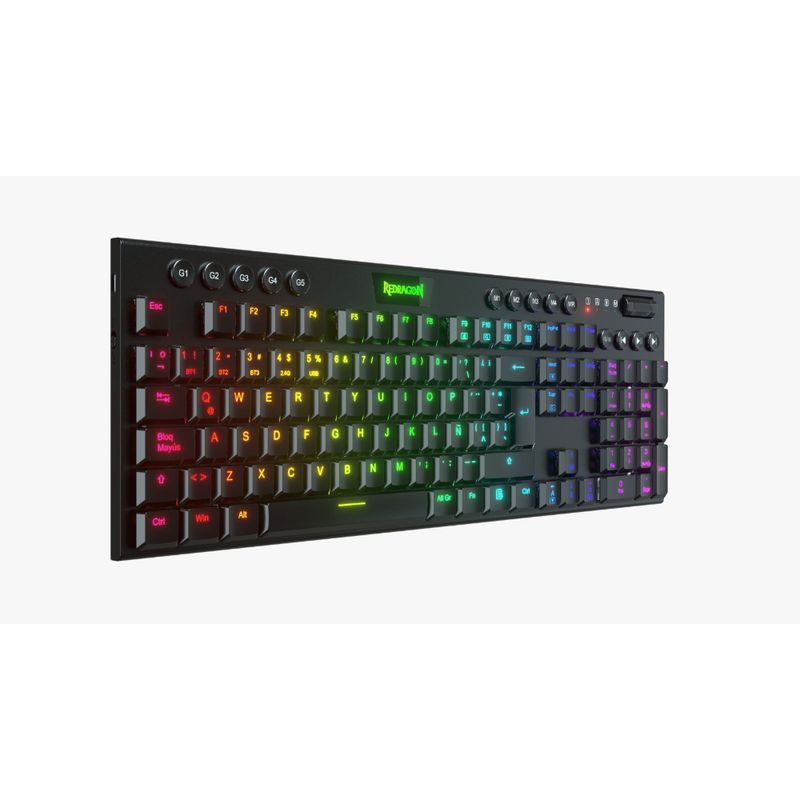 REDRAGON TECLADO GAMER HORUS K619 MECANICO CABLEADO FS SWITCH RED BLACK