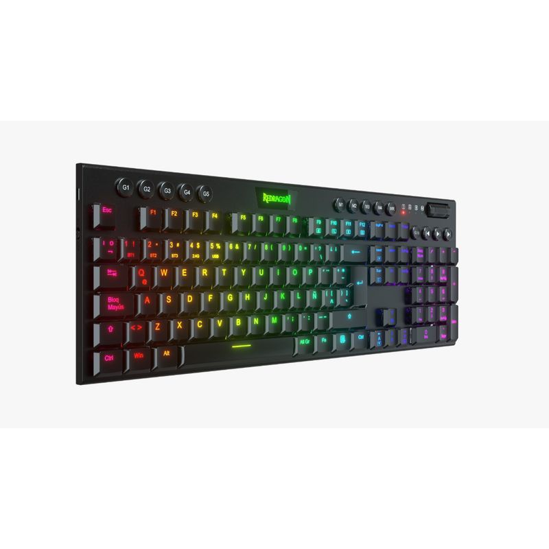 REDRAGON TECLADO GAMER HORUS K619 MECANICO CABLEADO FS SWITCH RED BLACK