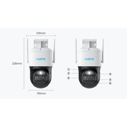 REOLINK CAMARA SEGURIDAD EXTERIOR WI FI PAN/TIL 355 HD 4K DETEC MOV RECARG TRACKMIX B770
