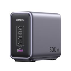 UGREEN SUPER CARGADOR PARA ESCRITORIO 300W 1 USB-A + 4 USB-C CD333
