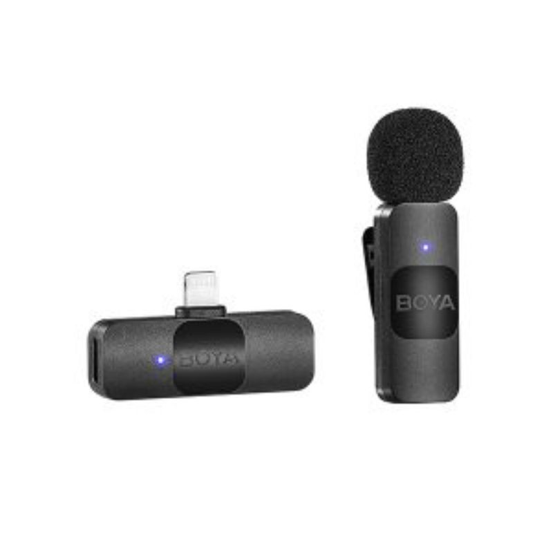 BOYA BY-V1 MICROFONO INALAMBRICO ULTRA COMPACTO Y PORTABLE 2.4GHZ CONECTOR LIGHTNING
