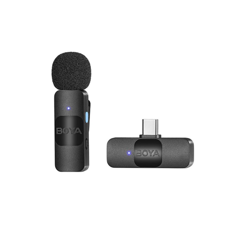 BOYA BY-V10 MICROFONO INALAMBRICO ULTRA COMPACTO Y PORTABLE 2.4GHZ CONECTOR USB-C