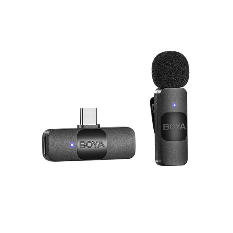 BOYA BY-V10 MICROFONO INALAMBRICO ULTRA COMPACTO Y PORTABLE 2.4GHZ CONECTOR USB-C