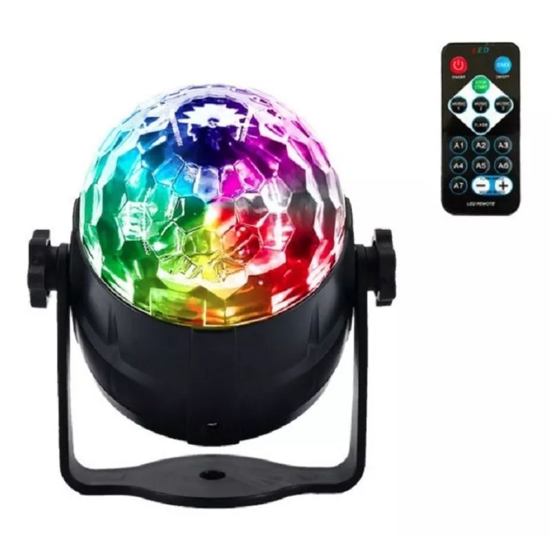 DBLUE BOLA DE LUZ LED MULTICOLOR PARA FIESTAS CON CONTROL REMOTO