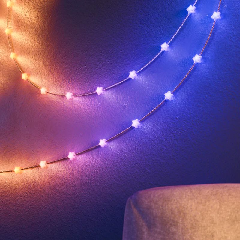 TWINKLY CADENA DE ESTRELLAS LED RGB USB-C CABLE TRANSPARENTE  TWKS100RGB-T