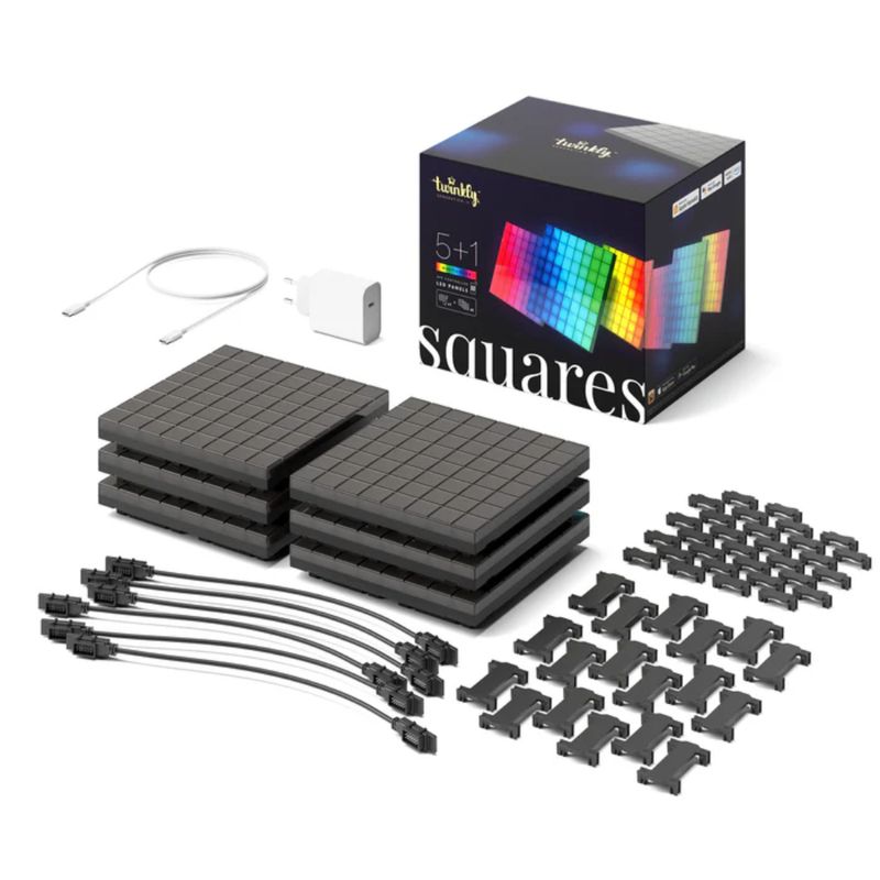 TWINKLY-KIT-STARTER-PANELES-1X5-LED-RGB--SQUARES-TWQ064STW-07-BEU