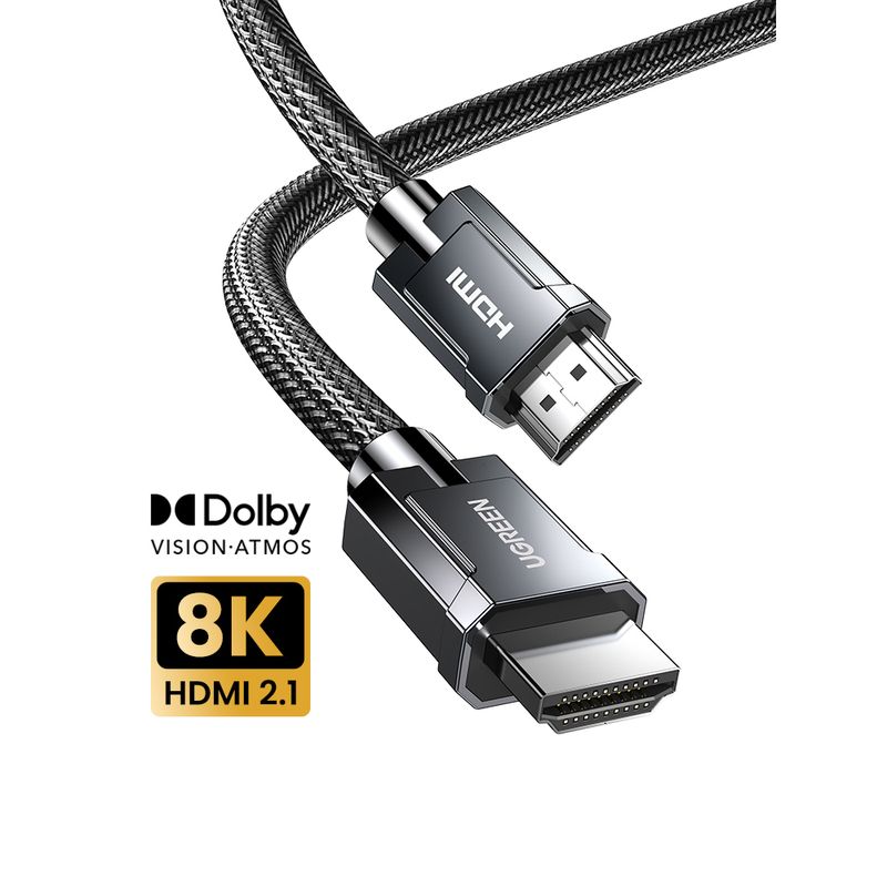 UGREEN CABLE HDMI 2.1 8K/60HZ M/M 3M ALUMINIO BLINDADO BLACK  HD135