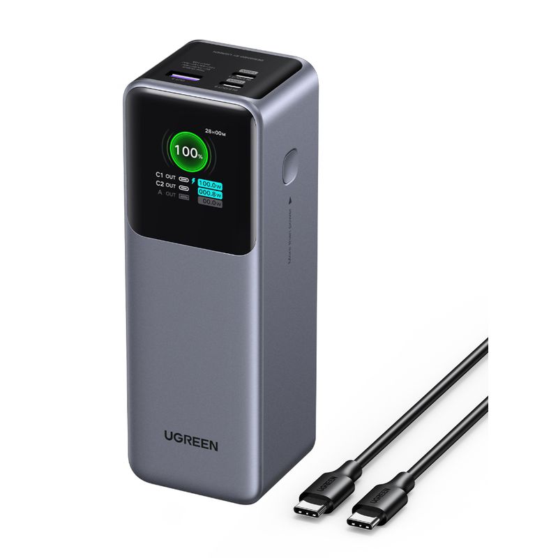 UGREEN-MEGA-BATERIA-PORTATIL-25.000MAH-CON-SALIDA-200W-MAX-CARGA-RAPIDA-2USB-C---1USB-A--PB722